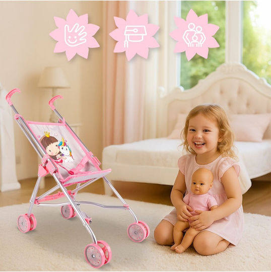 MalPlay Puppen Kinderwagen Für 3+ Jahre