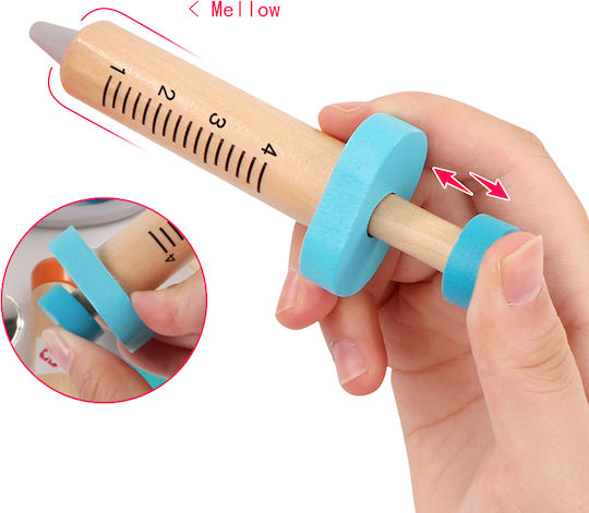 MalPlay Set Medical Pentru Copii Din Lemn Pentru 3+ Ani 20 Bucăți