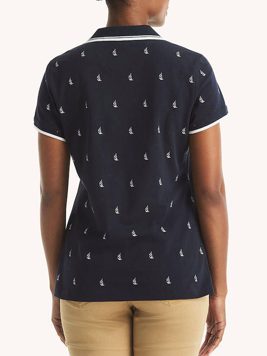 Γυναικεία Polo Μπλούζα Κοντομάνικη Navyblue