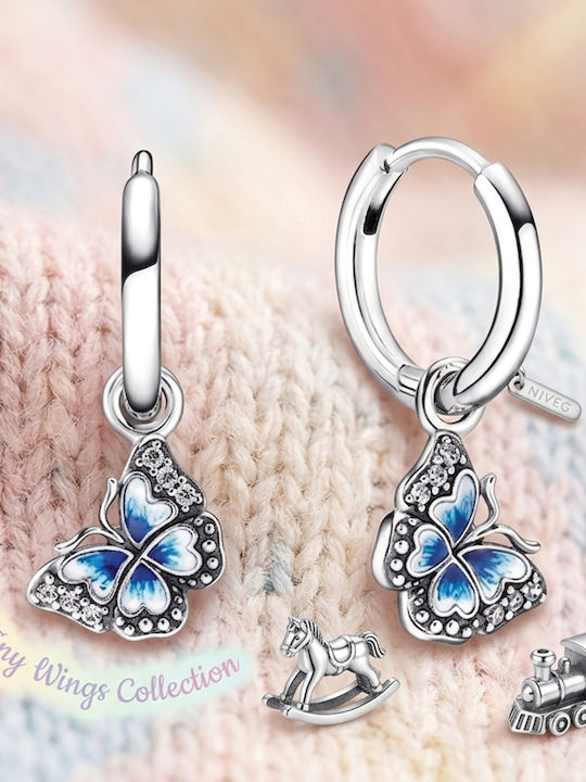 Sharks Bay Clothing Hypoallergenic Kids Earrings with Stones Silver