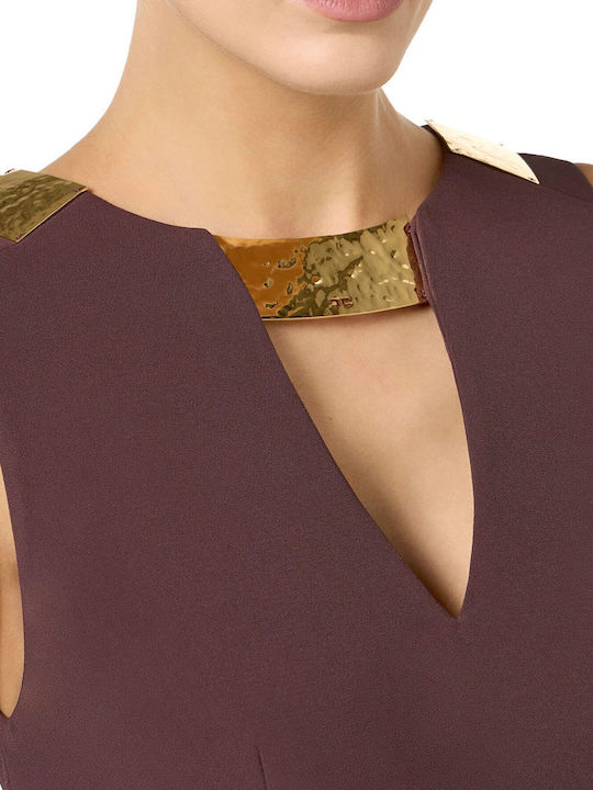 Damen Crop Top Braun