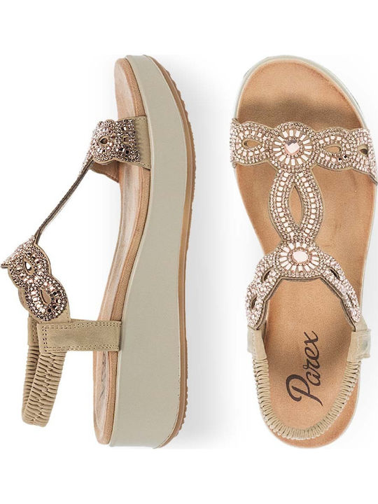 Women's Flat Sandals Flatforms Rose Gold