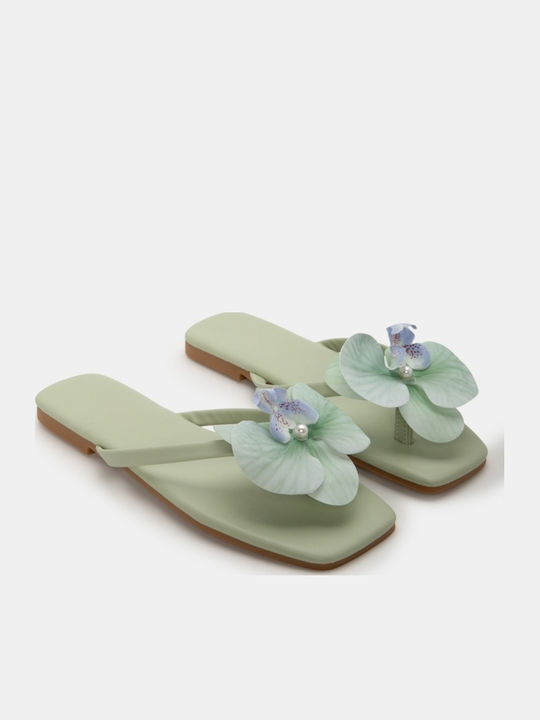 Damen Flache Sandalen Türkis