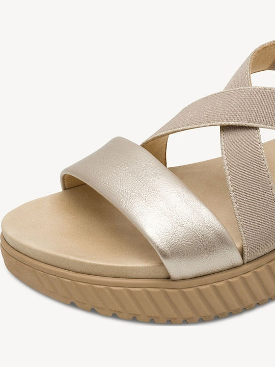 Women's Flatforms Sandals Gold