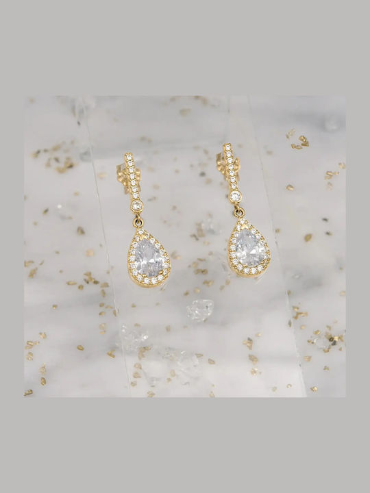 Set with Necklace Earrings Ring & Bracelet from 14K Gold with Stones