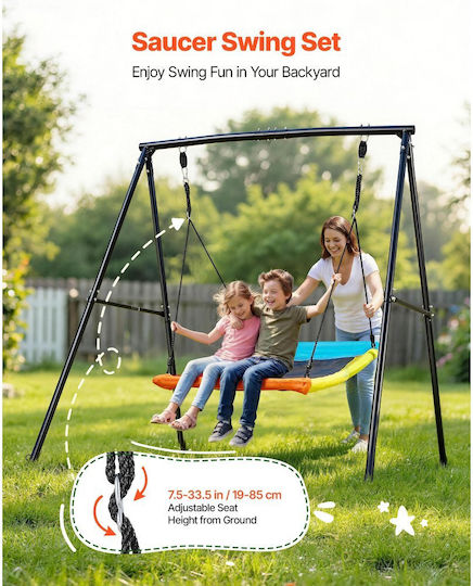 Vevor Aufhängen Metall Kinder Schaukel 150x81cm Schwarze