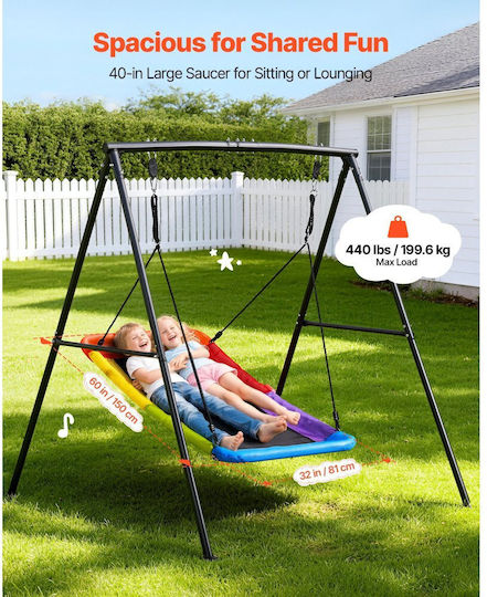 Vevor Aufhängen Metall Kinder Schaukel 150x81cm Schwarze