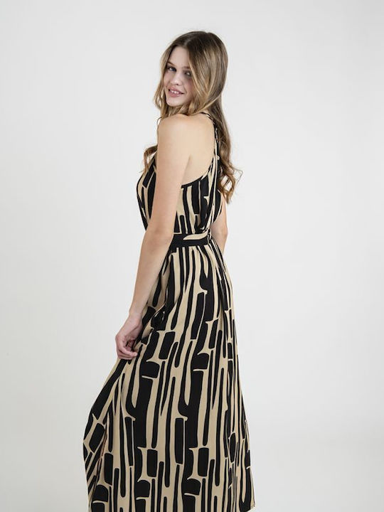 Summer Maxi Dress Beige/Black