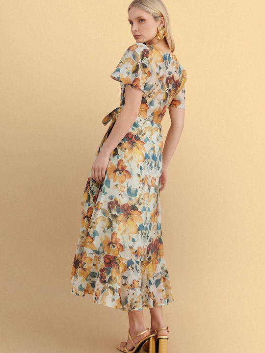 Rochii Midi de Seara Wrap-Around Multicolore