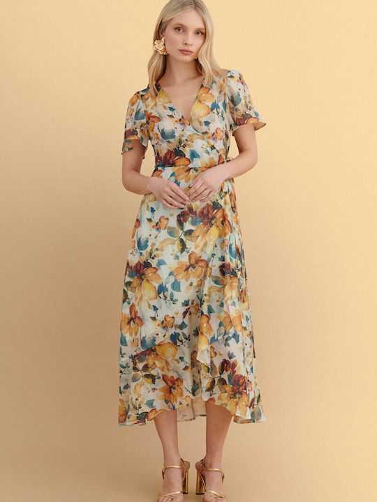 Rochii Midi de Seara Wrap-Around Multicolore