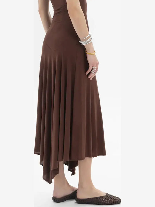 Summer Midi Dress Brown