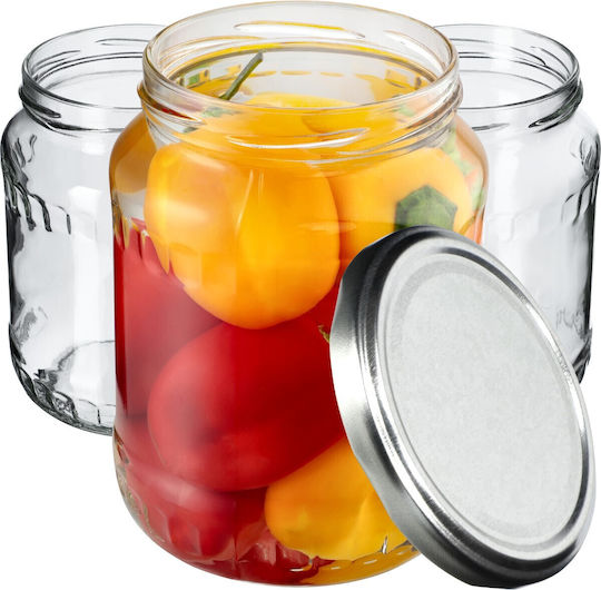 Kadax Borcan Sticlă Cu Capac 720ml 8 Buc