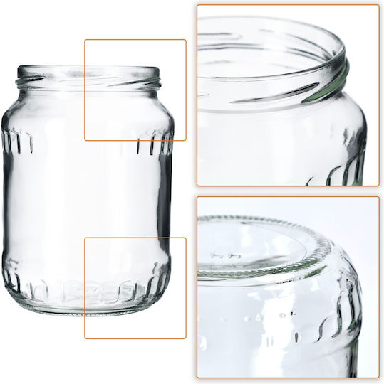 Kadax Borcan Sticlă Cu Capac 720ml 8 Buc