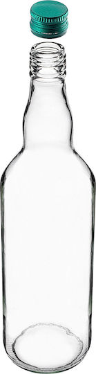 Glass Bottle 700ml Green Cap 1 Pc