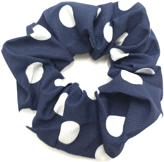 Haargummi Scrunchy Pouá Mit Großem Blau Marineblau