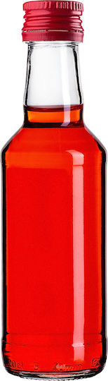 Glass Bottle 200ml Red Cap 1 Pc