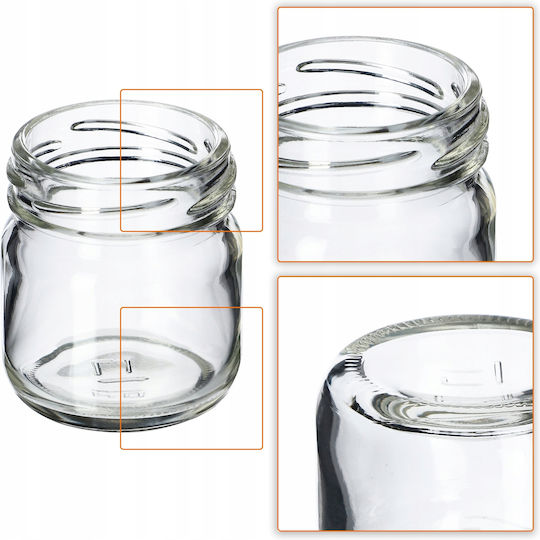 Kadax Βαζάκι Γυάλινο με Καπάκι 40ml (10τμχ)
