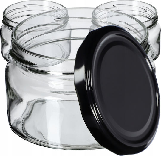 Kadax Βαζάκι Γυάλινο με Καπάκι 250ml (10τμχ)