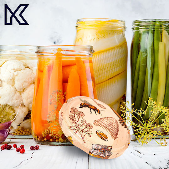 Kadax Βαζάκι Γυάλινο με Καπάκι 200ml (10τμχ)