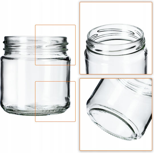 Kadax Glass Jar with Lid 200ml (10pcs)