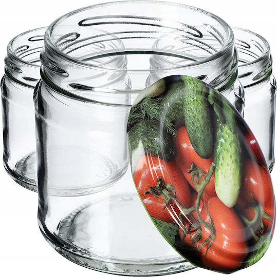 Kadax Glass Jar with Lid 200ml (10pcs)