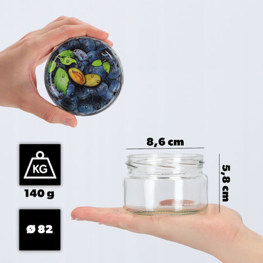 Kadax Glass Jar with Lid 250ml (10pcs)