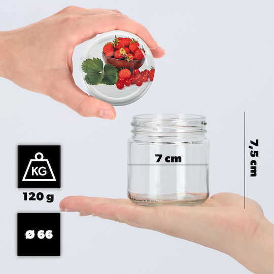 Kadax Буркан Стъклен с Капак 200ml (10бр)
