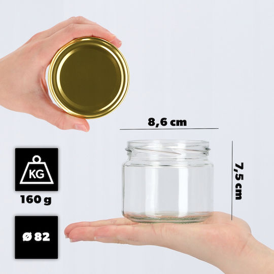 Kadax Borcan Din Sticlă Cu Capac 330ml 10 Buc