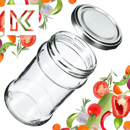Kadax Borcan Din Sticlă Cu Capac 315ml (10 Buc)