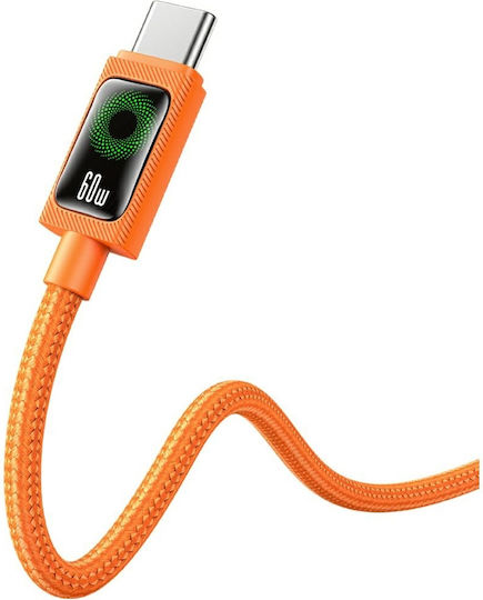 Usams USB 2.0 Kabel USB-C männlich - USB-C 60W PD Orange 1,2m SJ773USB02