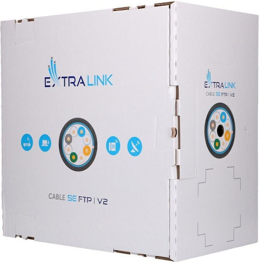 Extralink F/FTP Cat.5e Ethernet Network Cable Outdoor 305m Gray