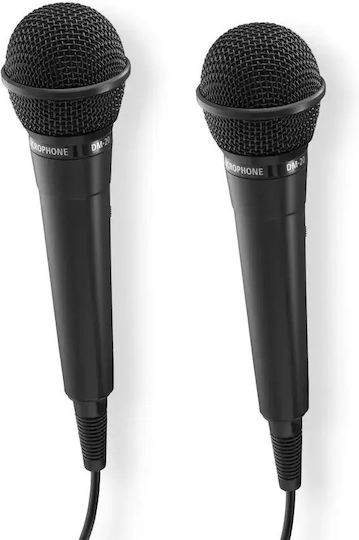 HAMA Microfoane Karaoke Cu Fir 00046002 Negru