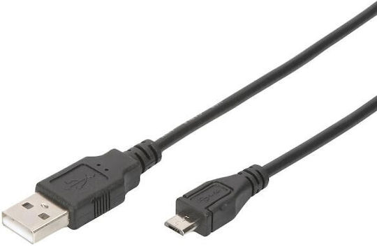 Digitus USB 2.0 Cable USB-A male - micro USB-A male Μαύρο 1m DB-300127-010-S