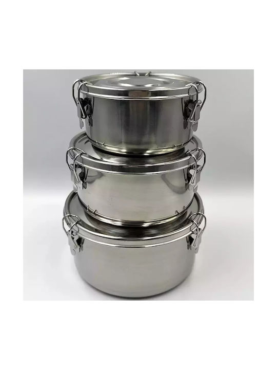 Pandaboo Δοχείο Φαγητού Inox Ασημί