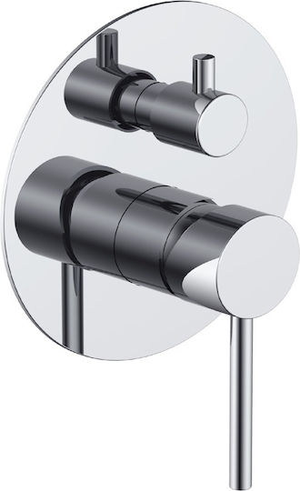 Katsamakos Built-in Faucet Mixer for Shower Silver Katsamakos Built-in Faucet Mixer for Shower Silver