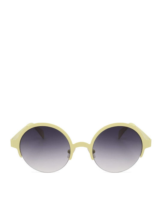 Italia Independent Women's Sunglasses with Yellow Horn-Rimmed Frame and Gradient Lenses 0027.060.000