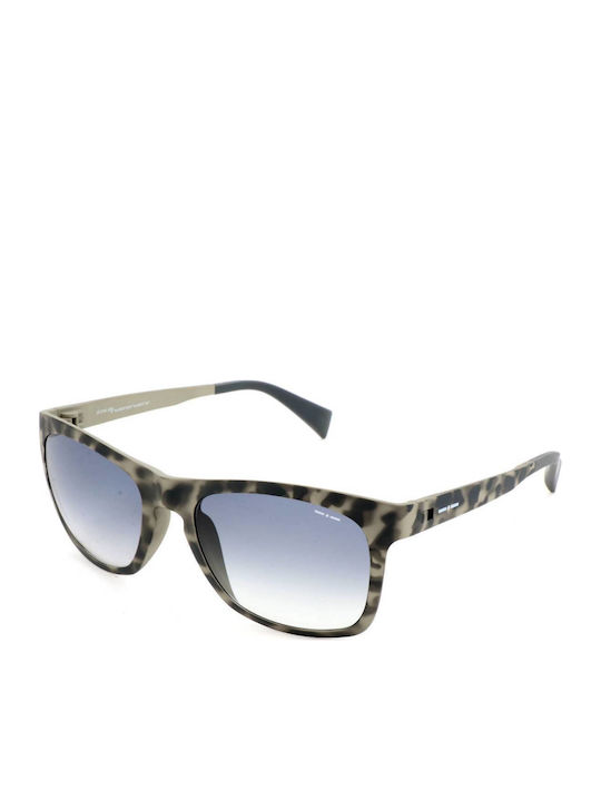 Italia Independent Men's Sunglasses with Gray Plastic Frame and Light Blue Gradient Lens 0112.096.000
