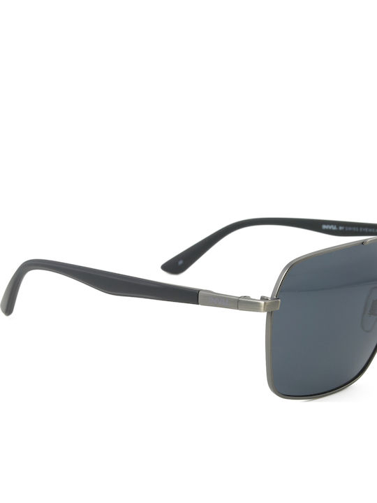 Invu Herren Sonnenbrille mit Gray Metall Gestell und Blau Linse IB12406B