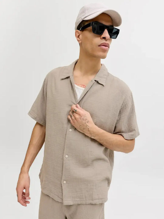 Jack & Jones Памучна Риза Vintage Khaki