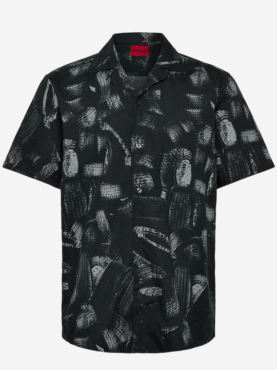 Hugo Ellino Cotton Shirt Black