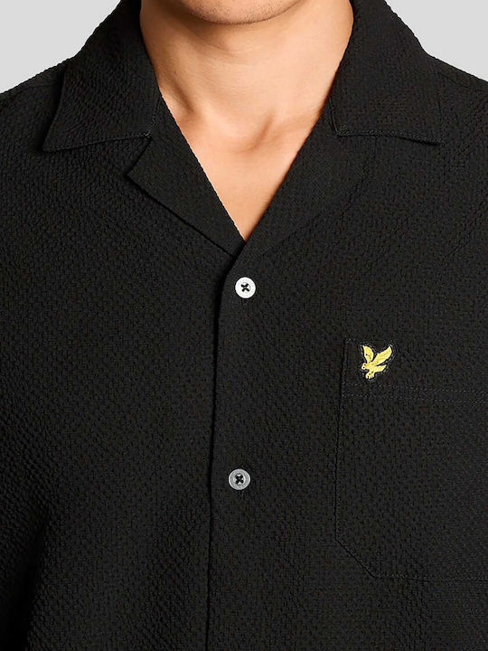 Къс Ръкав Мъжка Риза Стандартна Кройка Jet Black