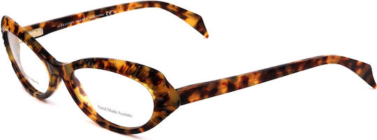 Alexander McQueen Γυναικείος Κοκκάλινος Σκελετός Γυαλιών Cat Eye Καφέ Ταρταρούγα AMQ4199 YHA