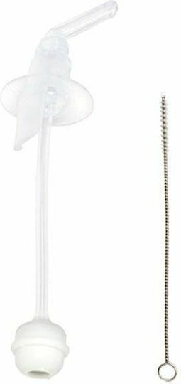 Dr. Brown's Replacement White Straws Baby's First Straw Cup TC 073 Made of Plastic for 6+ Months