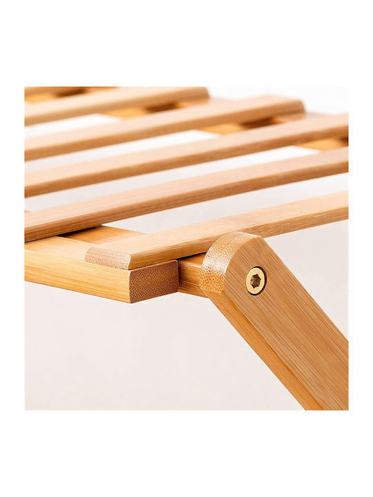 eBest Παπουτσοθήke aus Bambus mit 3 Regalen Braune M70xT25xH39cm