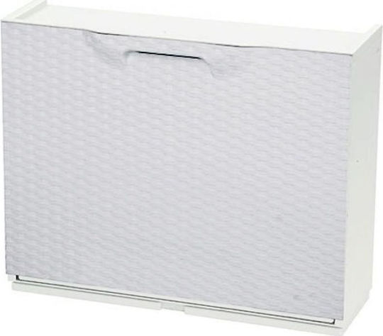 Πλαστική Unika Rattan με 1 Ράφι Λευκή 51x17.3x41cm Πλαστική Unika Rattan με 1 Ράφι Λευκή 51x17.3x41cm