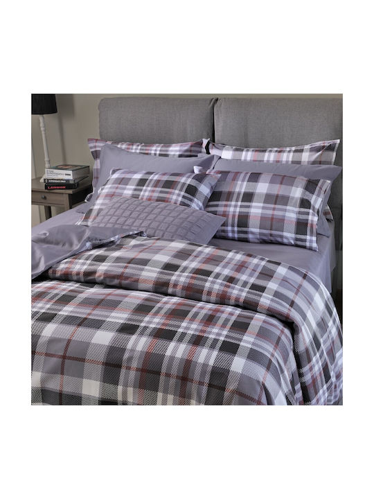 Down Town Home Decorative Pillow Case 1186 Made of 100% Cotton Purple 40x60cm