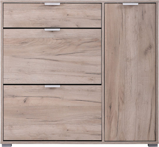 Arco 2 Wooden Shoe Organizer with 4 Shelves Grey Oak 102x33x94.5cm