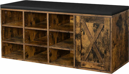 Ξύλινη με 3 Ράφια Καφέ 110x30x48cm LHS058X01 Ξύλινη με 3 Ράφια Καφέ 110x30x48cm LHS058X01