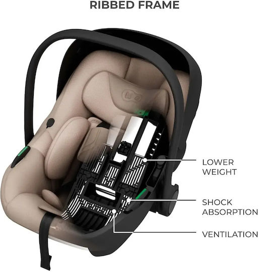 Kinderkraft Endura Safe Scaun Auto i-Size cu Isofix Bej