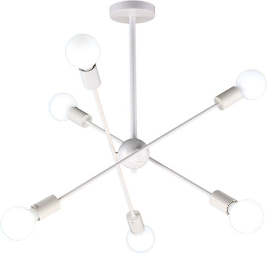 Home Lighting Gwen Κρεμαστό Φωτιστικό Λευκό με Ντουί E27 75x75x57εκ.